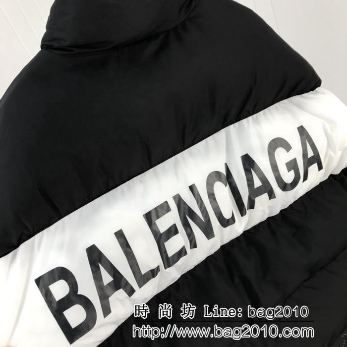 BALENCIAGA巴黎世家 18冬季新款 撞色拼接字母印花 保暖舒適棉服 男女同款 ydi1609